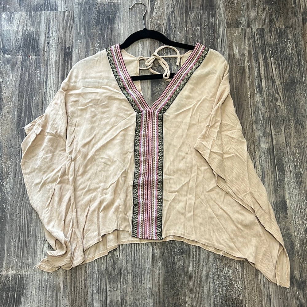 Poncho Style Top with tie back